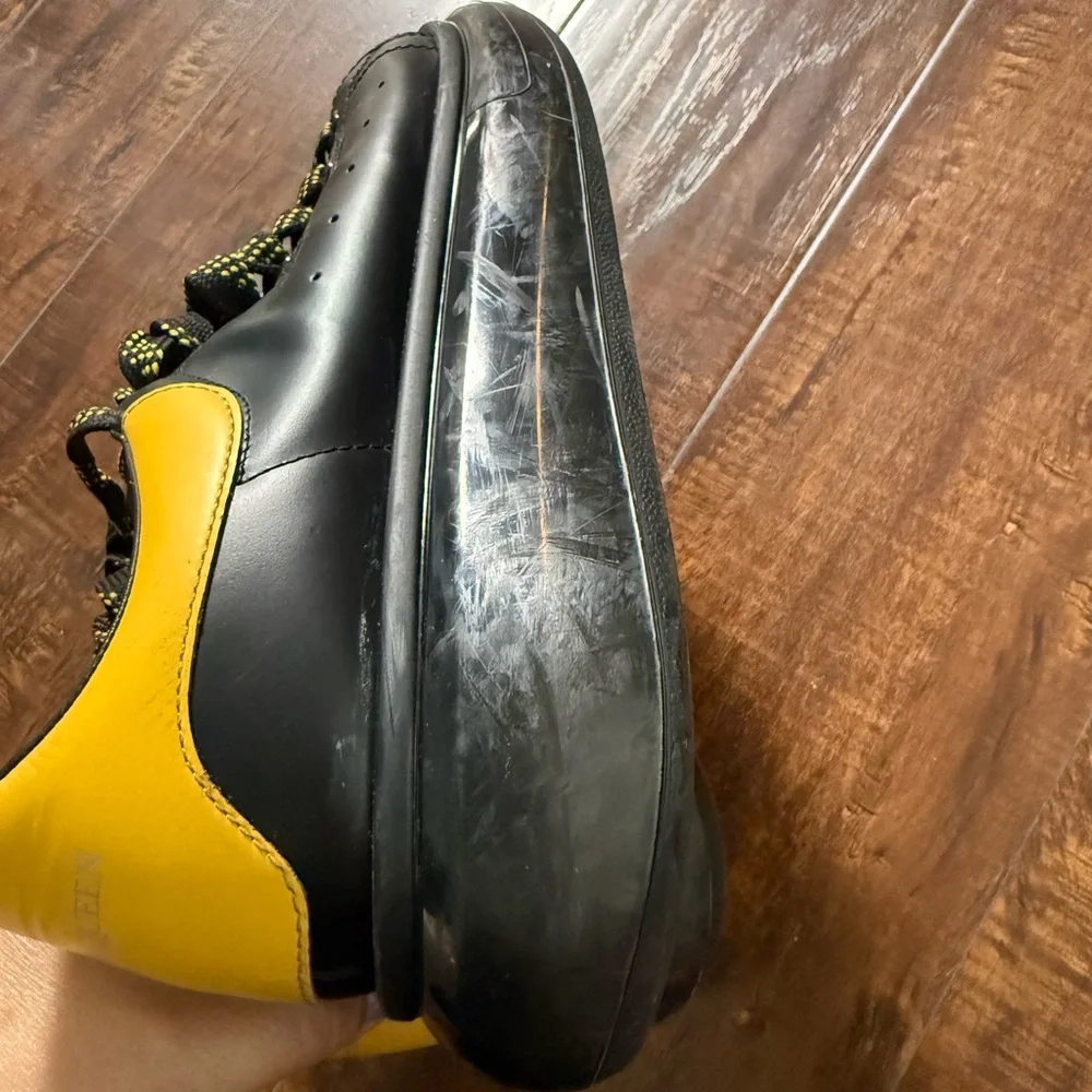Alexander McQueen Black and Yellow Sneakers EU 42 - Picture 9 of 15